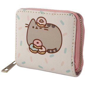 Pusheen Foodie Cat Zip Around Small Wallet Purse (BEIGE)
